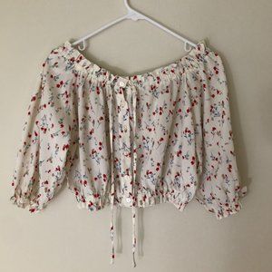 off shoulder crop top